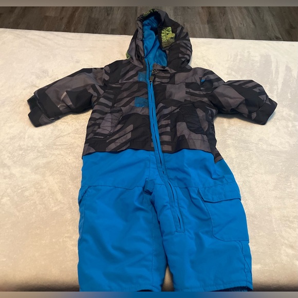 Baby Blue and Black Snowsuit